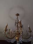 Candeeiro em Cristal com Banho em ouro