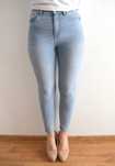 Sinsay błękitne spodnie jeansy super high waist 36 s