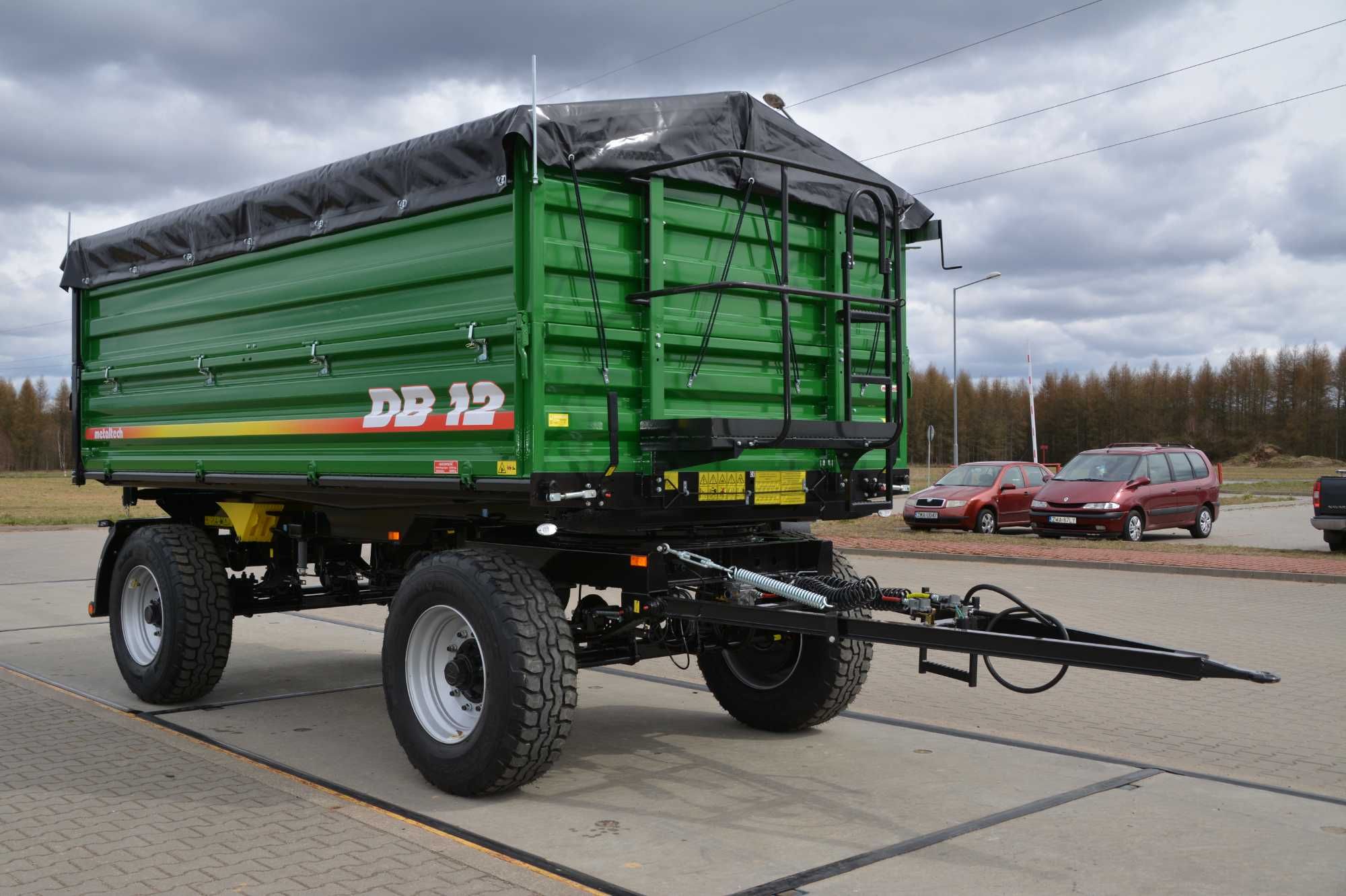 Przyczepa rolnicza burtowa METAL-TECH DB 12 Ton | PLANDEKA GRATIS