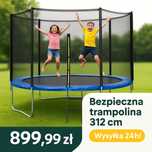 Trampolina ogrodowa 312 cm Zipro z siatką i drabinką – Ostatnie sztuki