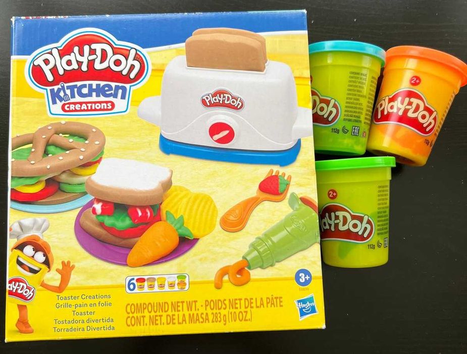 Conjunto PLAY-DOH Kitchen Creations, mais 3 plasticinas adicionais