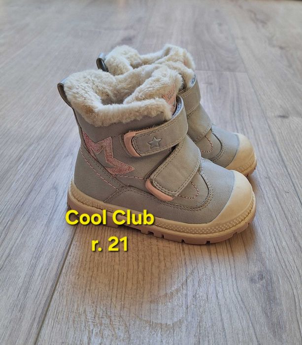 Zimowe ocieplane buty/botki szare/popielate Cool Club r.21