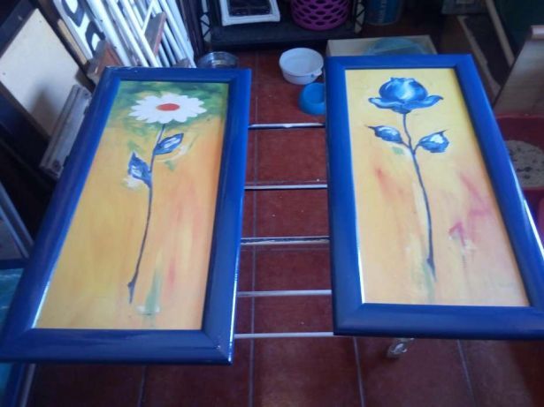 Conjunto de 5 Quadros Flores