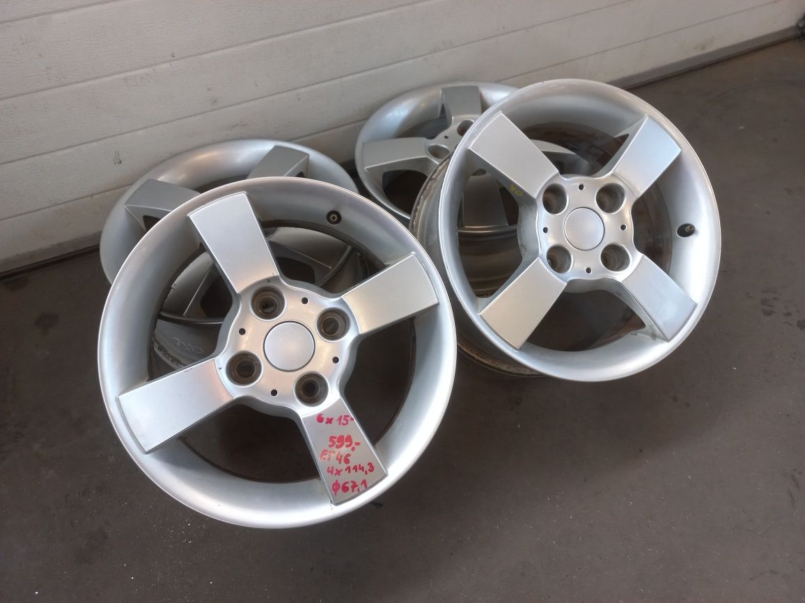Alufelgi 15" 4x114,3 Smart