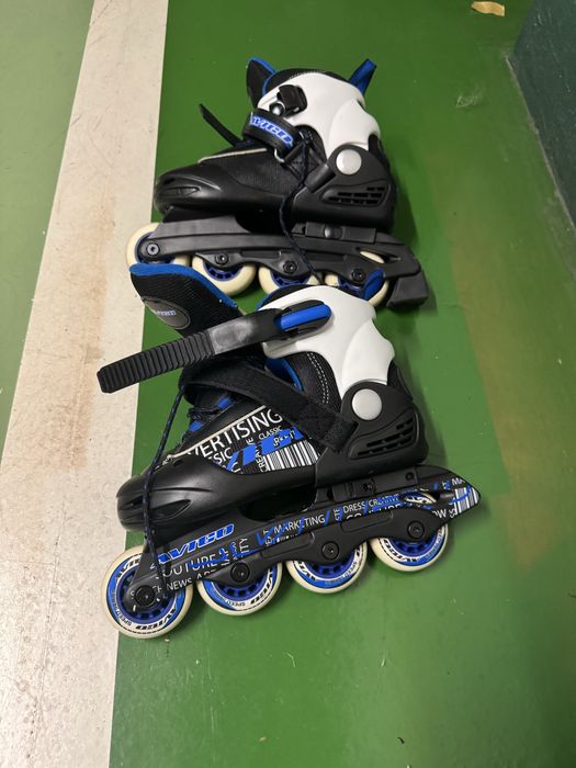 Patins em linha ajustáveis tamanho 32 a 35