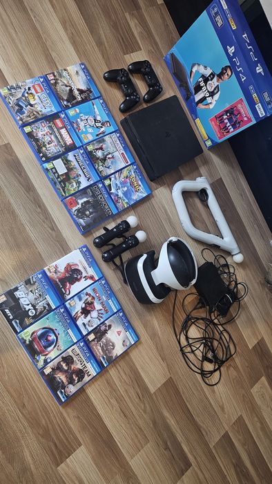 PS4 500 GB + Gogle VR + Postolet + GRY