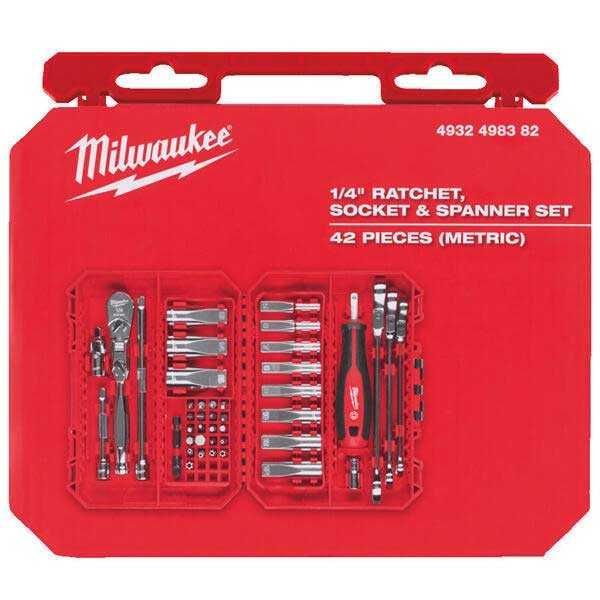 Набір головок та біт  1/4" Milwaukee 42 шт