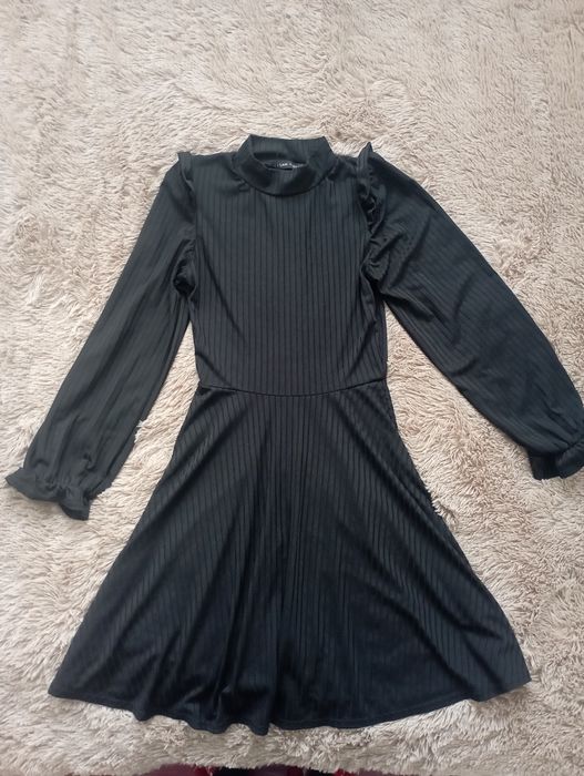 Плаття чорне в рубчик XS 34p