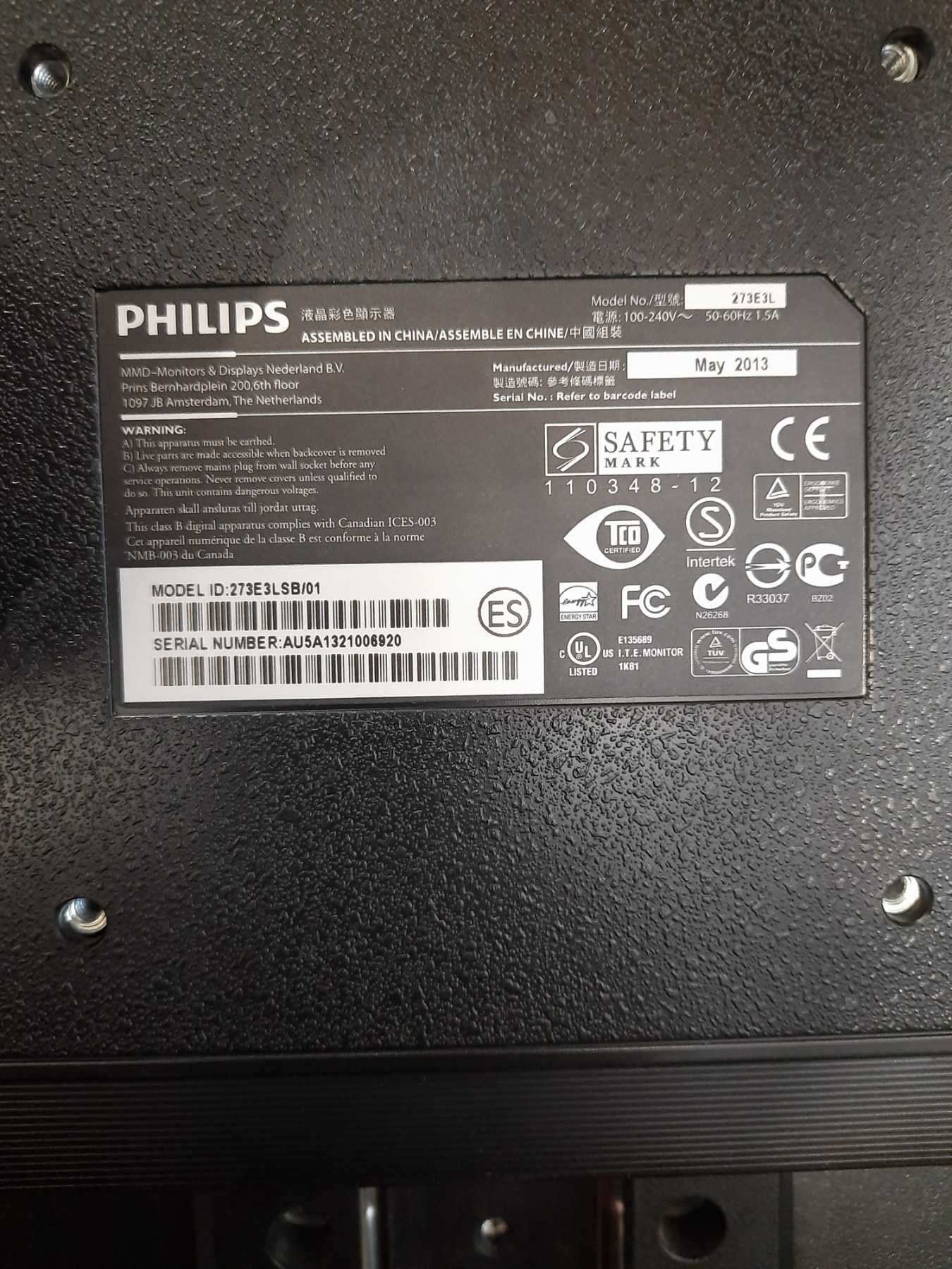 Монітор 27" Philips 273E3LSB TN LED DVI VGA ОПТ Безготівка ! кількість