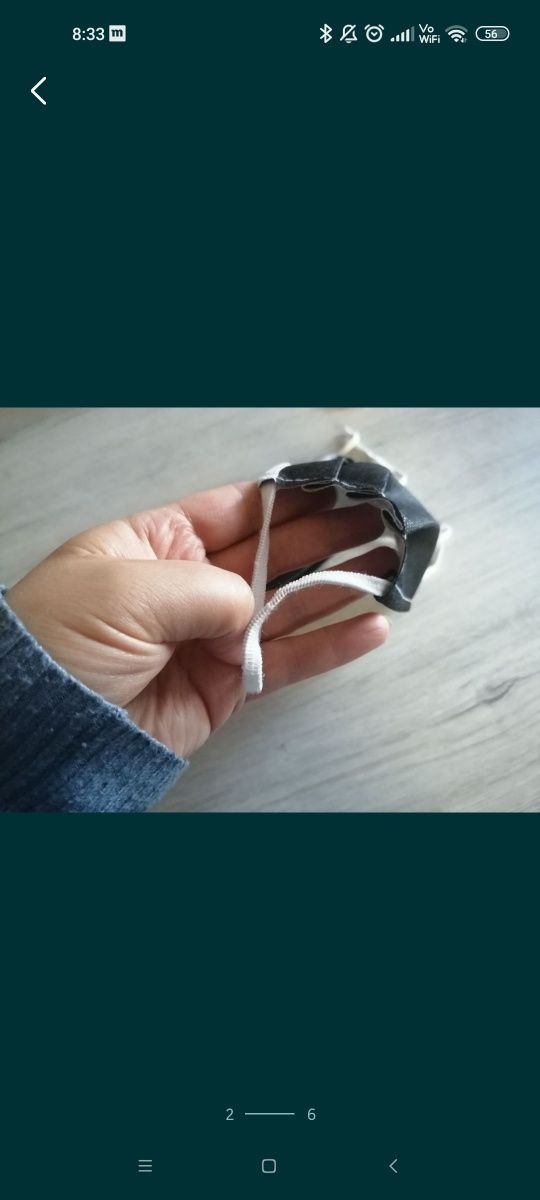 Guma do  bielizny ubrań czapek itp biała płaska