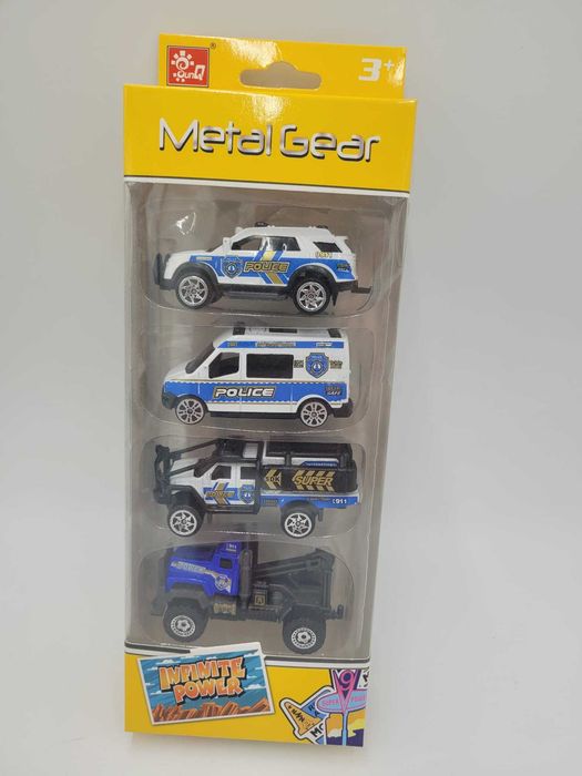 Resoraki dla chłopca zestaw 4 sztuk policja