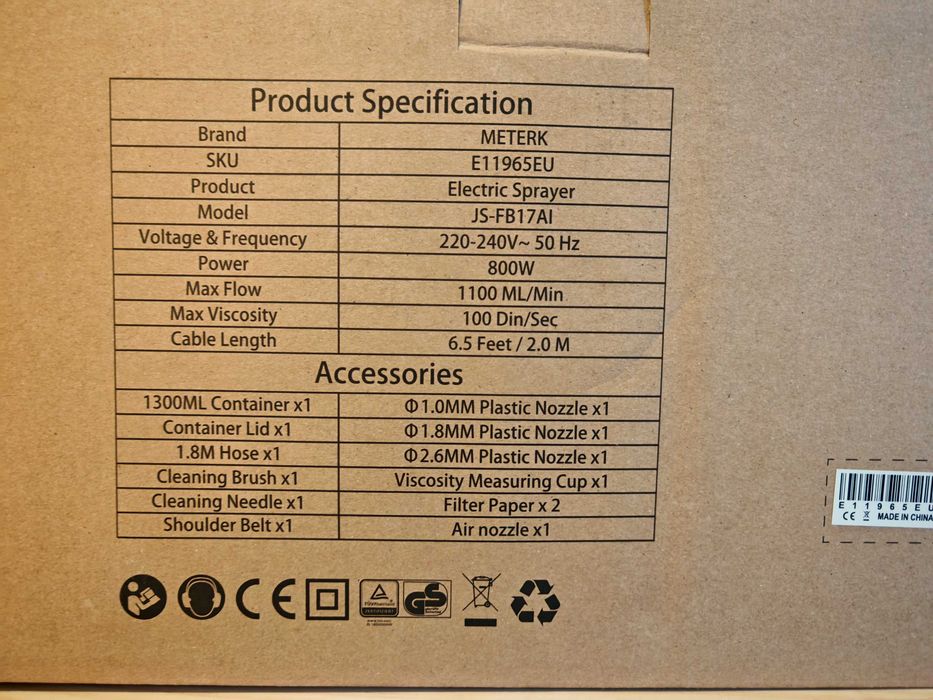 Pulverizador Elétrico Meterk NOVO!!