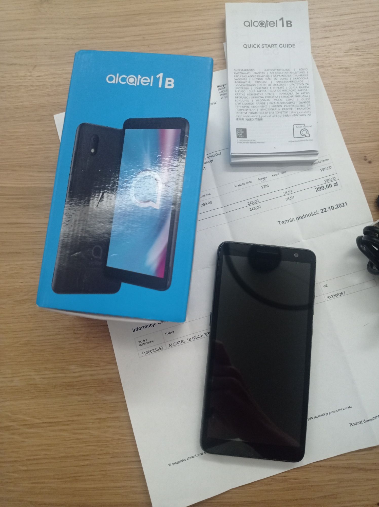 Nowy czarny Smartfon Alcatel 1B, 32GB