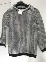 Nowy sweter H&M, r. M, czarno-biały