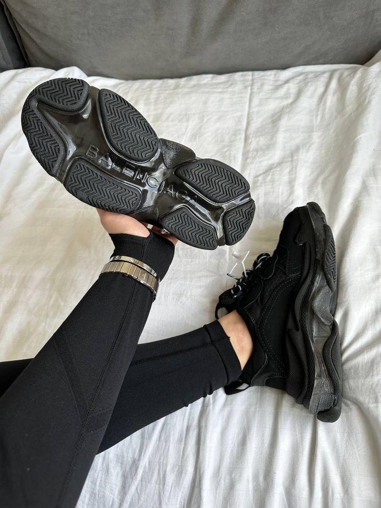 Buty Balenciaga Triple S clear sole black