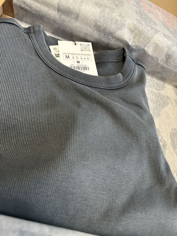 Лонгслів кофта в рубчик zara