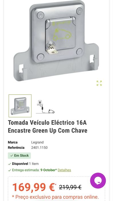 Tomada carregamento carro C/chaves