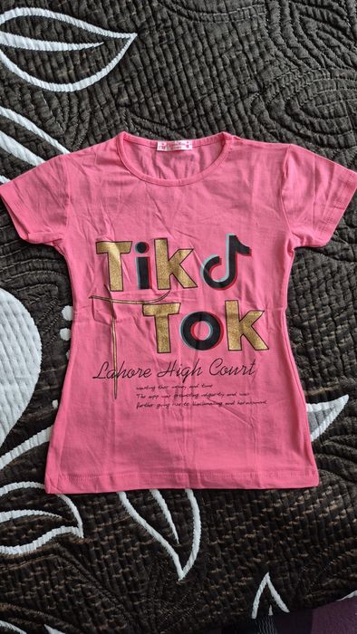 Bluzka Tik Tok, różowa, nowa