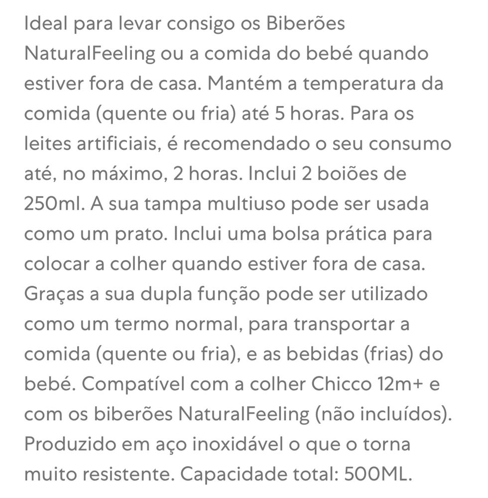 Porta biberão e alimentos térmico Chicco