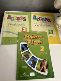 Access workbook 1та 3 ,Prime Time 2 workbook