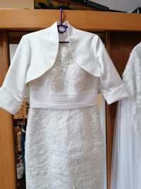 Suknia ślubna z Trenem plus dodatki