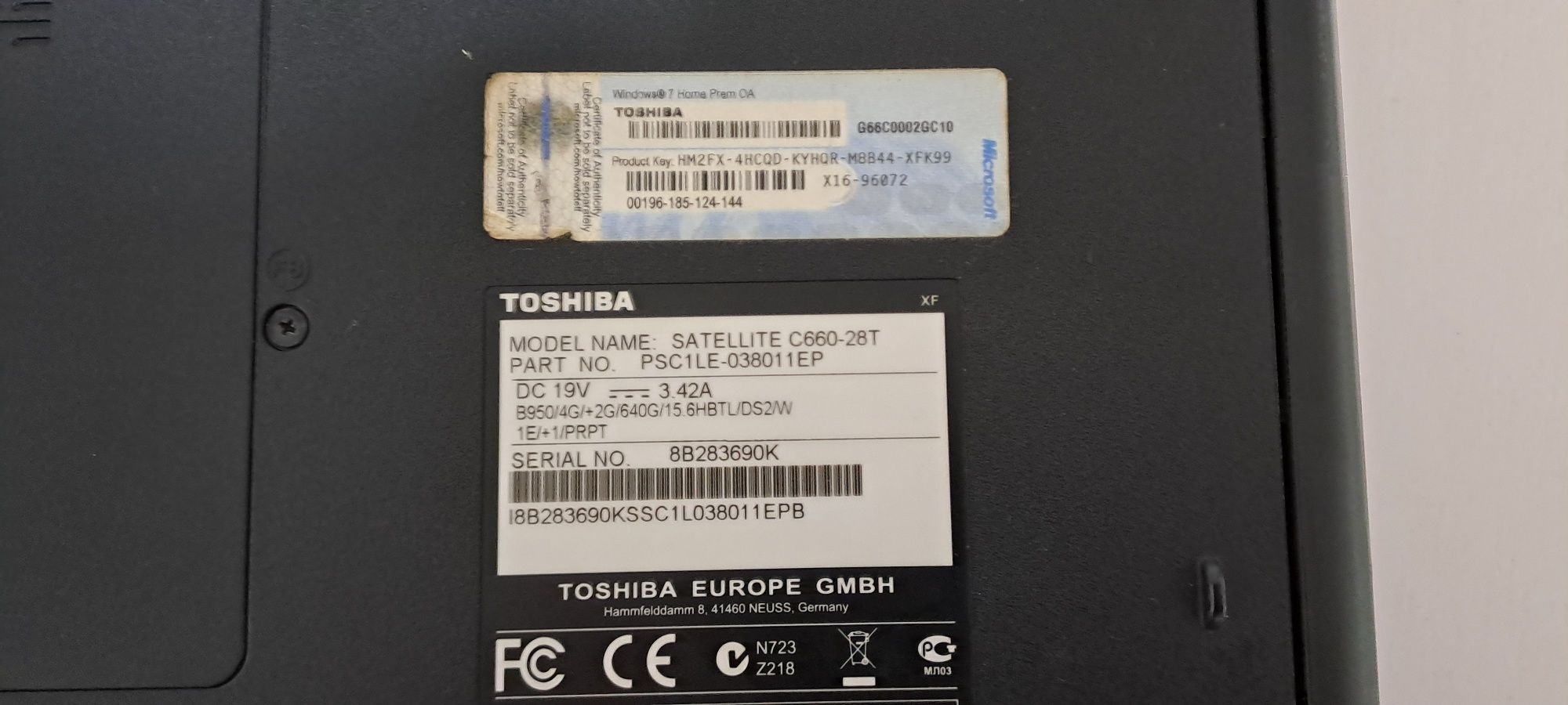 Toshiba satellite C660-28T (para peças)