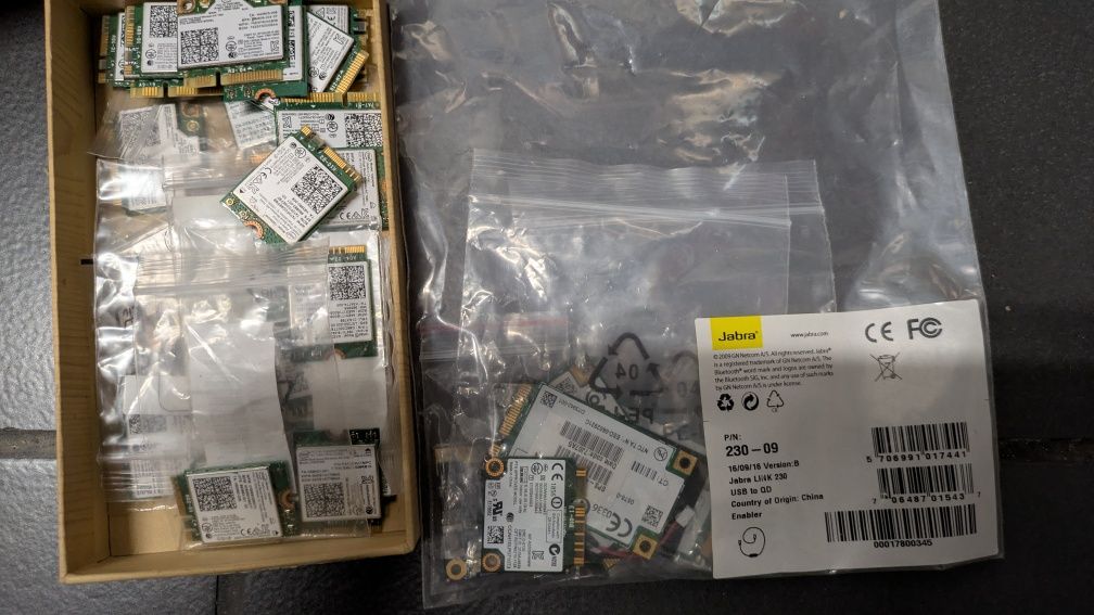 Lote de placas WiFi para portáteis.