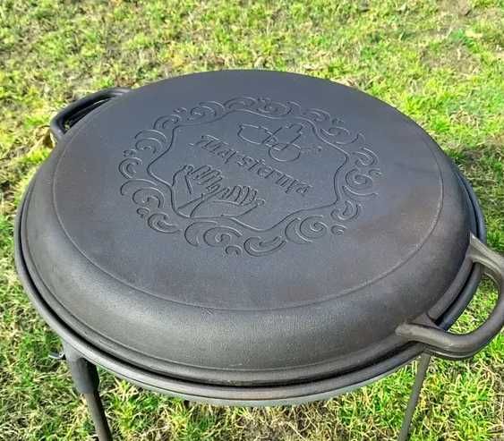 Казан узбецький чавуний /чугун WOK 12л, 8л, 18 з кришкою - сковородою