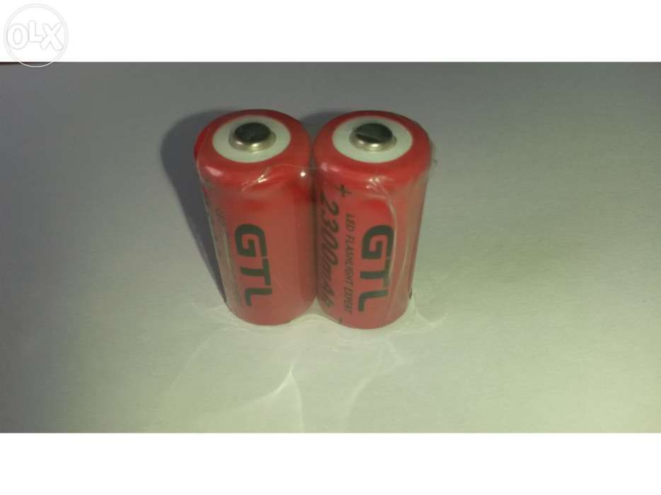 2 Pilhas recarreg. CR 123A 2000mah - entrega imediata