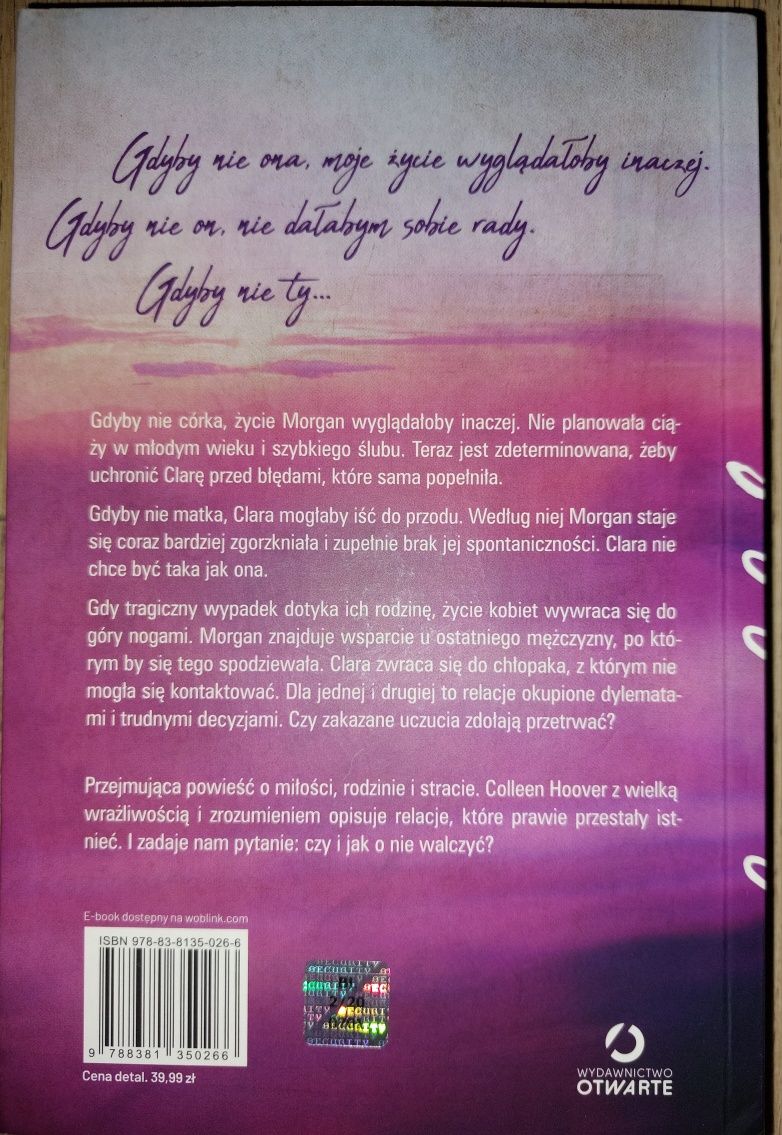 Colleen Hoover Gdyby nie ty - nowa