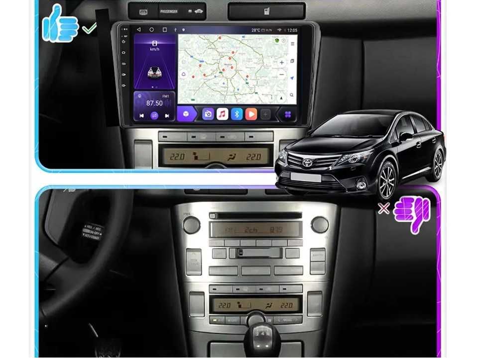 Radio samochodowe Android Toyota Avensis (9", black) 2002.-2008