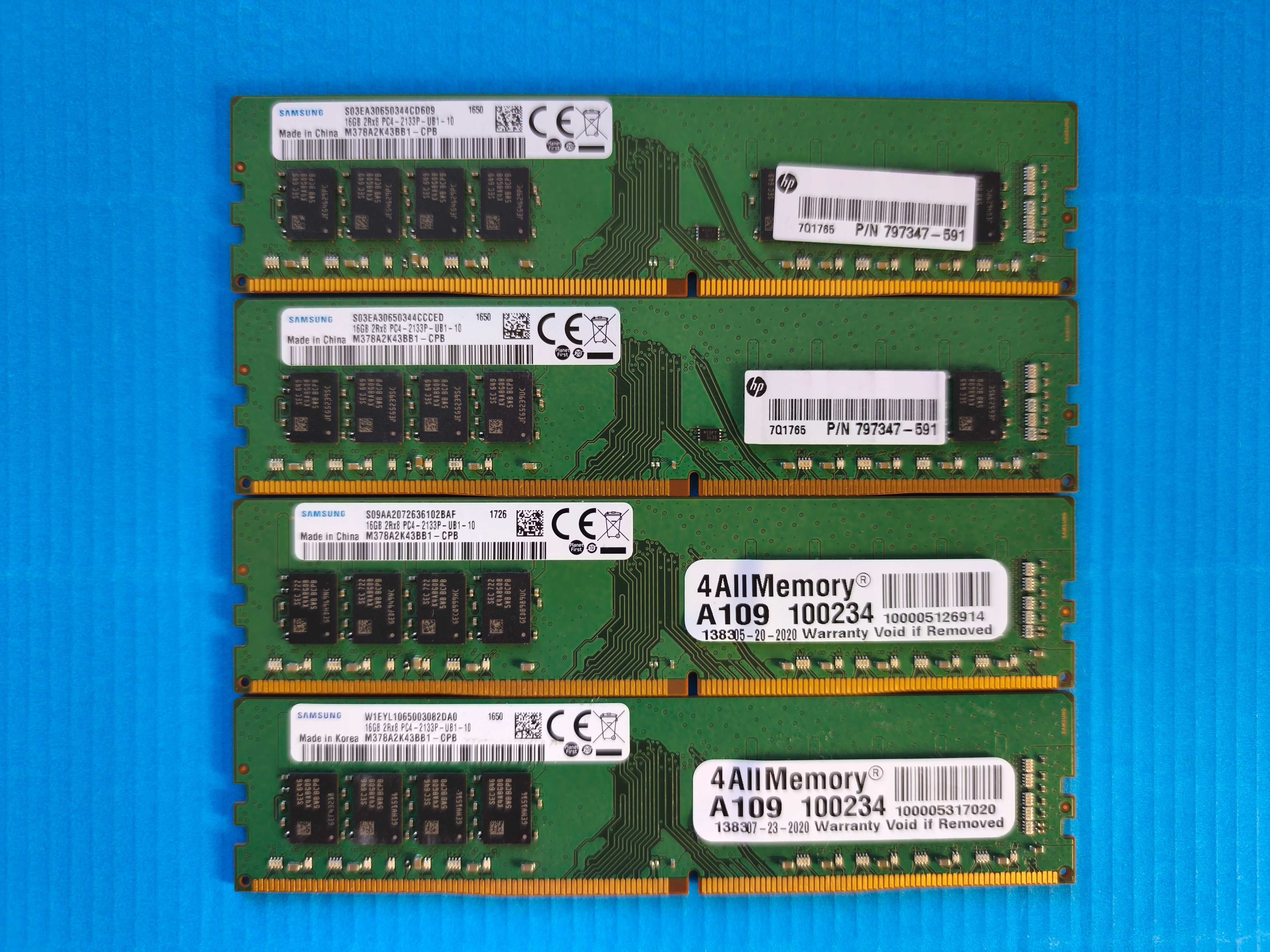 B-Die Samsung 16GB DDR4 2133 PC4-17000 M378A2K43BB1-CPB
