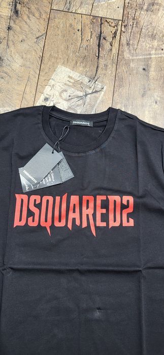 Dsquared2 koszulka męska t-shirt bawełna premium czarna unikat XL