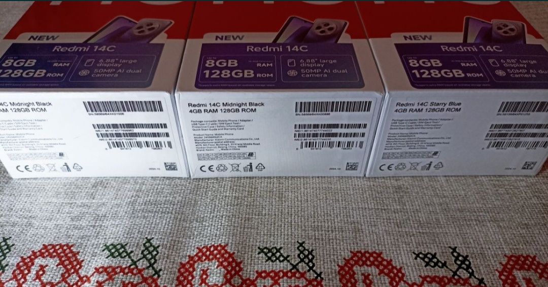 Redmi 14C 4/128 Black. NEW. Запакований. Глобальна версія