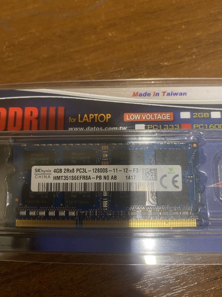 Оперативная память 4GB DDR3