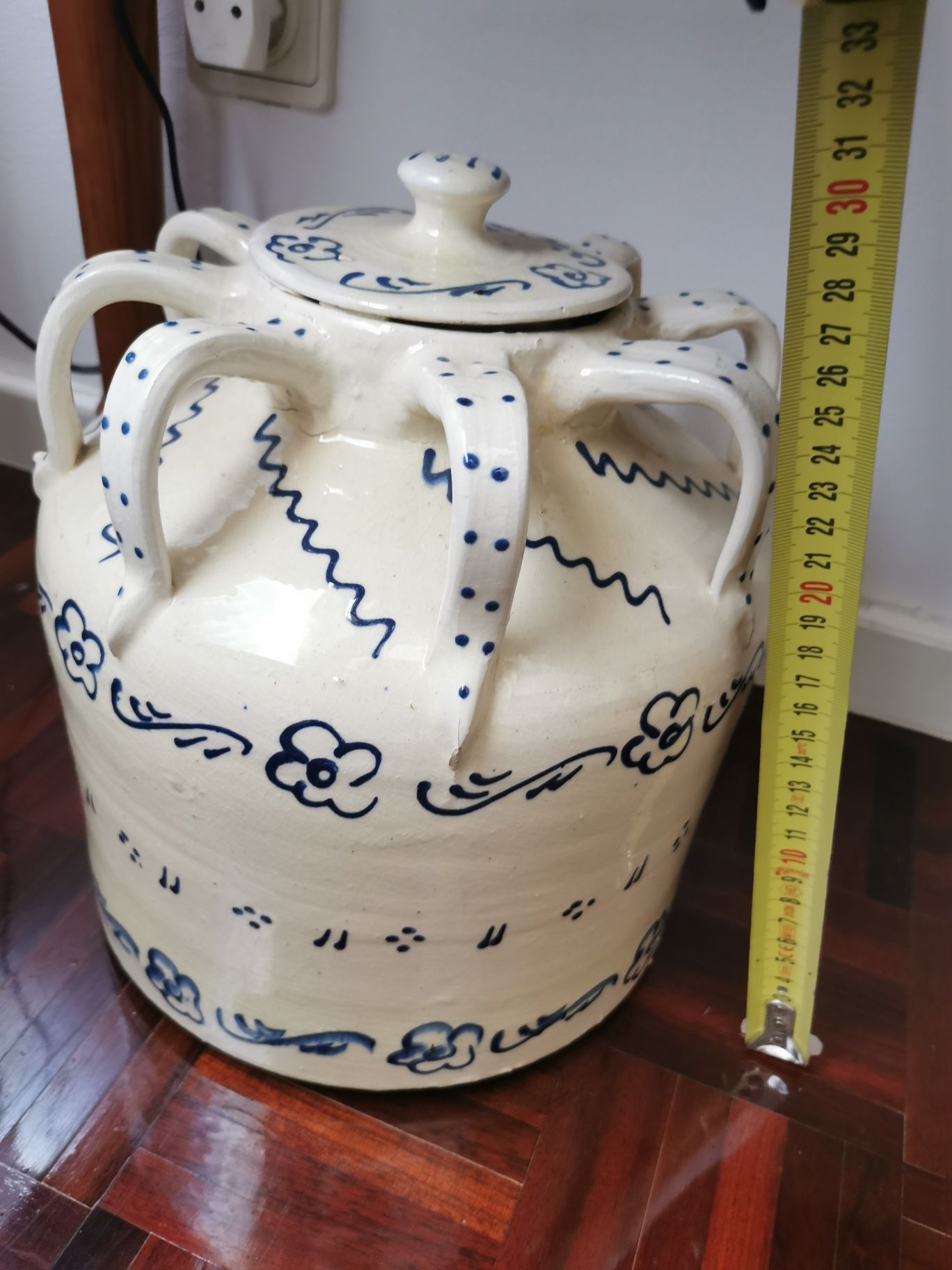 Pote cerámica 8 braços