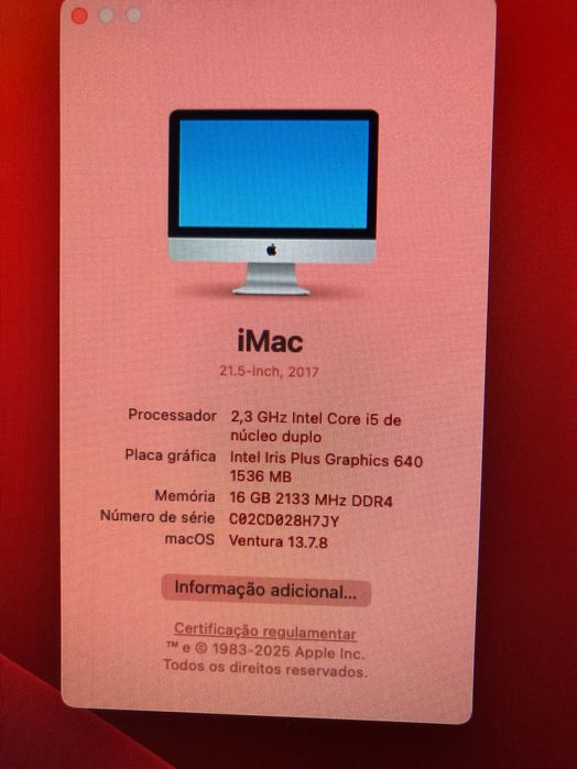 iMac 2017 Irrepreensivel SSD500 16 giga memoria Accesorios apple