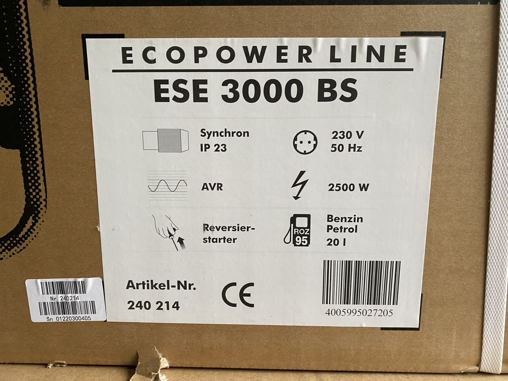 РОЗПРОДАЖ!!! Генератор Endress ESE 3000 BS 2.8kW