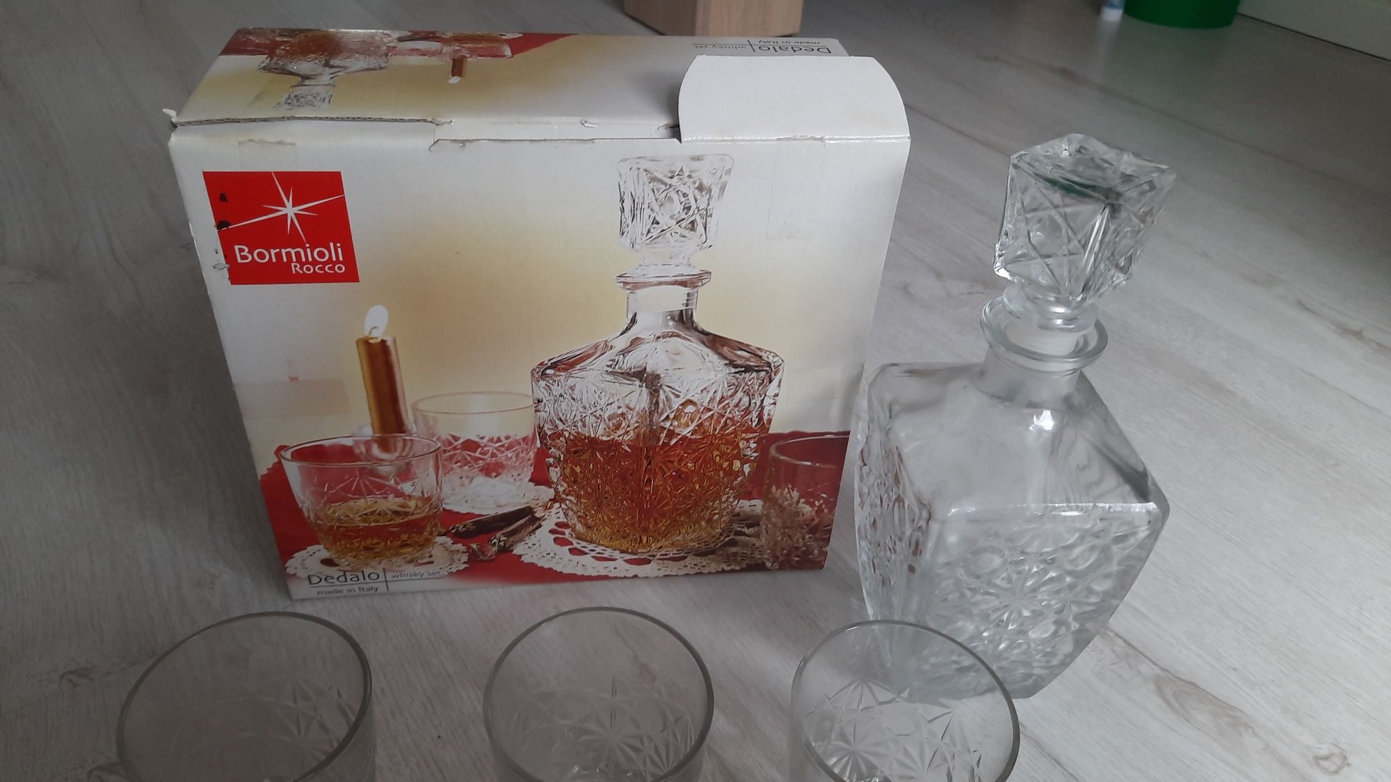 Zestaw do whisky  Karafka + 6 szklanek BORMIOLI ROCCO ITALY Nowe