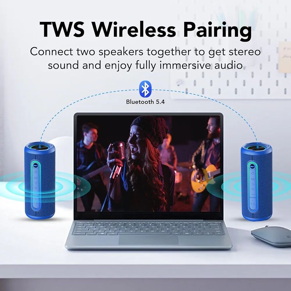 [Novo!] Coluna Bluetooth 30W IPX7 e Luzes RGB