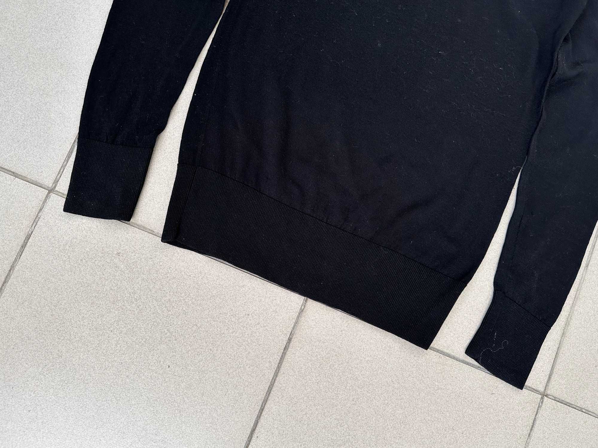 Sweter wełniany All Saints męski merino elegancki opium r. S