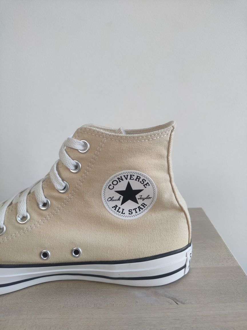 Sneakersy trampki wysokie beżowe Converse Chuck Taylor All Star Hi 40