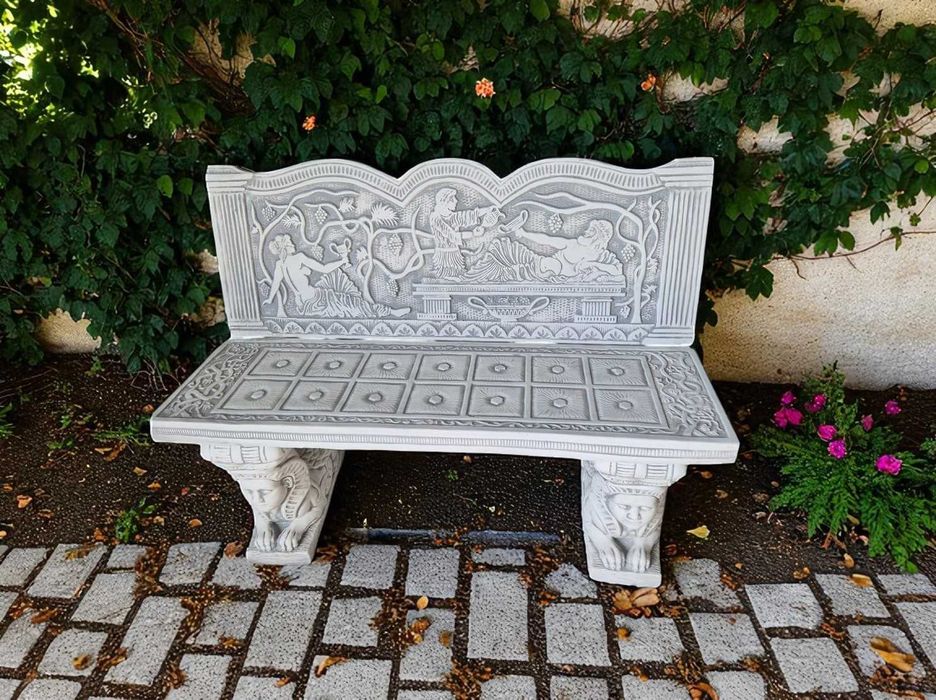 ławka ogrodowa egipska figura ogrodowa