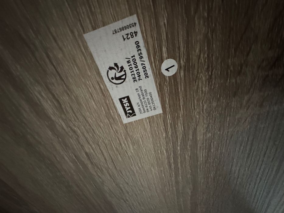 Biurko Jysk VANDBORG 60x120 kolor jasny dąb/czarny