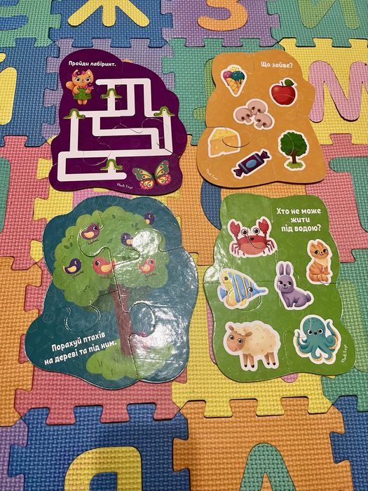 Пазли картонні з грою «Лісові звірі» та «Хатні улюбленці» Vladi Toys