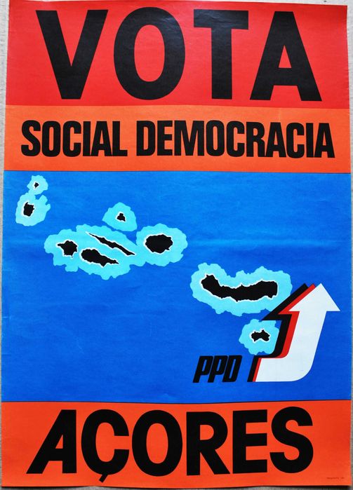 Cartaz político / propaganda PPD Grande festa popular de 1976