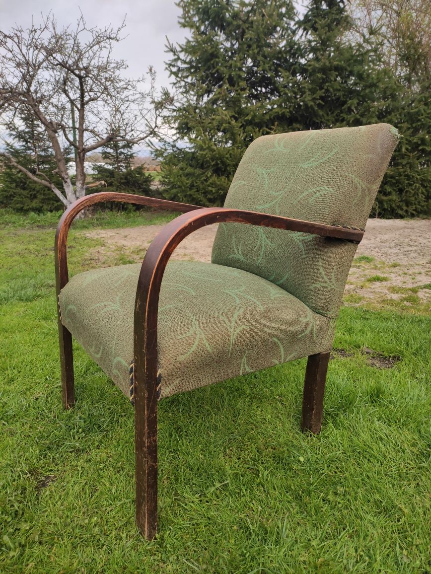 Fotel klubowy / krzesło vintage retro art deco PRL DDR