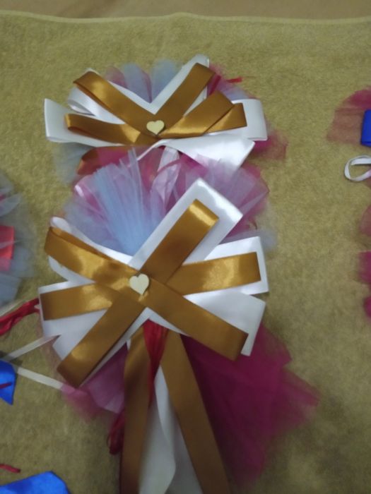 Украшение на машину свадебные.