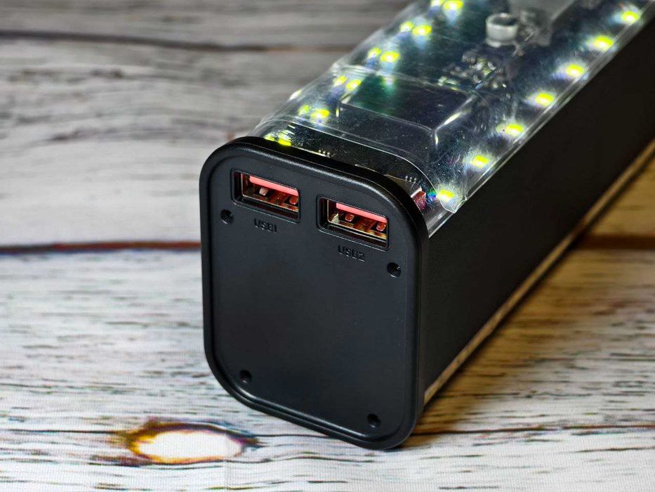 Корпус 18650 на 8 акумуляторів з світлодіодною підсвіткою Fast Charge