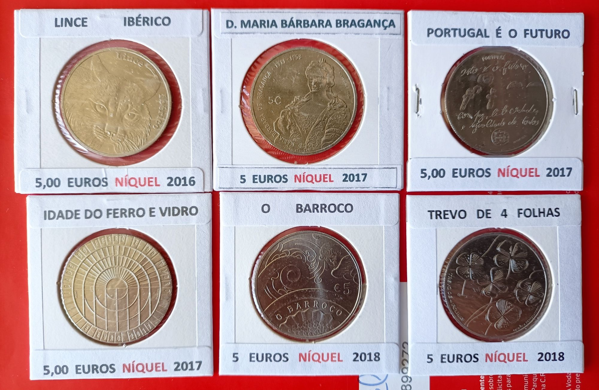 48  Moedas Comemorativas Portuguesas De 5 Euros